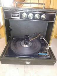 The cabinet is made of sturdy plastic in a flat, black, matte finish. Vintage Sylvania Exponent 4 40 Gt Portable Record Player Garrard Turntable As Is Ebay