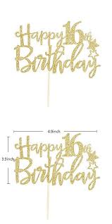 Feb 28, 2016 · the cake looks delicious, and so perfect for a first birthday cake. Karoo Jan Black Sweet 16 Cake Topper Happy 16th Birthday Cake Topper Happy Anniversary Party Decoration Cake Toppers Cake Cupcake Toppers