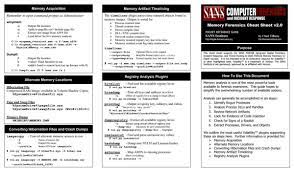 Sans Institute Pa Twitter Download Chadtilbury S New Cheat Sheet Https T Co 5cbo9rz7nl Get Shortcuts To The Most Popular Powerful Volatility Memoryanalysis Plugins Explore This Topic More W For508 Adv Dfir
