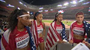 Between 1920 and 1976 us men won all but one olympic. Wch 2015 Beijing Team Usa 4x100m Relay Women Final Silver Youtube