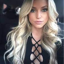 Beautiful Blonde Long Wavy Hair Lightest Blonde Extensions 60 Available For Free Drlivery Worldwide Human Hair Extensions Ha Hair Styles Hair Hair Beauty
