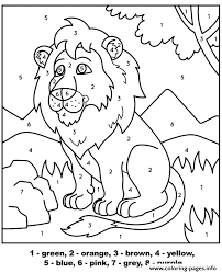 Coloring pages for children : Coloring Pages For Kids Lion Drawing With Crayons