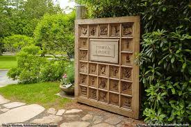 Hand Carved Cedar Entrance Door For Thuya Garden And Lodge Northeast Harbor Mount Desert Island Garden Lodge
