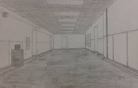 Connect your dots to create a rectangle. One Point Perspective Hallway Drawing Meagan S Art Blog