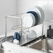 Stock your kitchen with cheap kitchen accessories from b&m, including mug trees, dish drainers, cling film, fruit baskets & more. Ordning Stainless Steel Dish Drainer Ikea