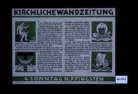 Jeder und jede ist dazu aufgerufen, diese botschaft des friedens, der freiheit, der liebe und der gerechtigkeit im leben und alltag zu verkünden. Kirchliche Wandzeitung Der Fisch Als Symbol 4 Sonntab N Pfingsten Calisphere