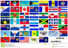 The united states of america (usa) is a federal republic country of the north american continent. Flags Of North American Countries In Alphabetical Order Illustration 60405860 Megapixl