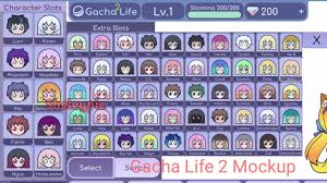 But, if the content of your post is outright nudity, sexuality or extreme violence, then it is not welcome here. Gacha Life 2 Mockup 50 Character Slots Youtube