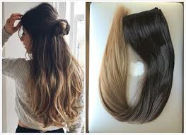 Extensions should weigh up to 100 grams for fine hair, up to 150 grams for medium hair, and no more than 220 grams for thick hair. Buy Thick One Piece Ombre Clip In Hair Extensions Long Straight Synthetic Hairpieces Col Darkest Brown Dirty Blonde Dl In Cheap Price On Alibaba Com