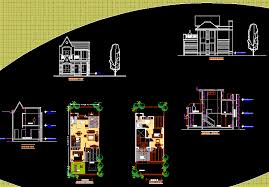 Row house plans are usually identical in terms of architectural elements and the exteriors are mostly similar in appearance. Row House In Autocad Download Cad Free 172 83 Kb Bibliocad