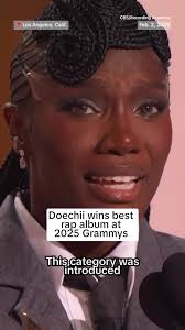 Doechii took home the #Grammy for best rap album for her record “Alligator  Bites Never Heal,” saying she was a “testimony” to what you can accomplish  as a Black girl in her acceptance speech.