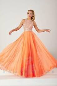 Details About Stunning Tiffany 46055 Orange Gala Prom Gown Dress Sz 6 Nwt Sale