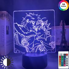 Anime tenchou x touhou projectпродавец аниме х тохо. Anime Lamp 3d Acrylic Black Clover Asta Light For Bed Room Decor Colorful Nightlight Black Clover Table Yuno Grinbellor Remote Control Figurine Lamps Bonsaipaisajismo Lighting Ceiling Fans