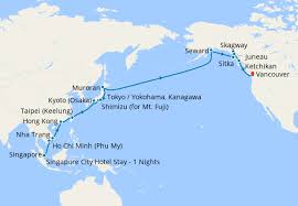 Singapore is a country in southeast asia that consists of the island of singapore (linked by a causeway to the southern tip of the malay peninsula) and about 54 smaller islands. Southeast Asia Japan Alaska Grand Adventure From Singapore Princess Cruises 18th April 2021 Planet Cruise