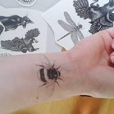View details tattoo style 4 scenes. Set Of 3 Bumble Bee Temporary Tattoos Bumble Bee Art Gift Amazon Co Uk Toys Games