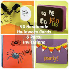 You might also try using a crackle finish paint for his shoes or jacket for an aged appearance. 40 Handmade Halloween Cards Party Invitations