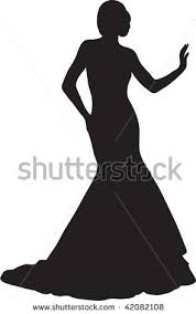 Black And White Silhouette Dress Clipart Dress Silhouettes Art Illustration Of A Silhouette Of A Woman In A Dress Stock Photo Silhouette Woman Silhouette Clip Art
