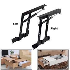 Black finished.made by heavy duty metal(it won't bend with this heavy… 2x 50kg 100lb Practical Lift Up Top Coffee Table Mechanism Hardware Hinge Top Lifting Frame Furniture Spring Hinge Fitting Hinges Cabinet Hardware Semo Es