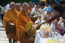 He gives up normal life to live in a monastery or temple, spending his time in prayer, meditation and service. Buddhist Monks Have Reversed Roles In Thailand Now They Are The Ones Donating Goods To Others