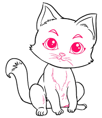 This step by step tutorial shows how to draw a sitting anime style cat or kitten from the front view with illustrated examples for each step. How To Draw Cat Face Step By Step Anime Drawn
