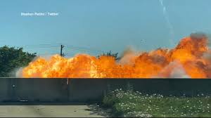 An explosion applies force to baseparts within the explosion's explosion/blastradius.this force breaks joints between parts and kills humanoid characters not protected by a forcefield. Car Explosion Along Texas Highway 114 Caught On Video Abc7 Los Angeles