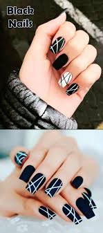 Freshen up the subdued hue with a white floral design get inspired by nail artist park eunkyung with this black matte ying yang design. The Most Beautiful Black Winter Nails Ideas Stylish Belles Shiny Nails Designs Nails Pretty Acrylic Nails