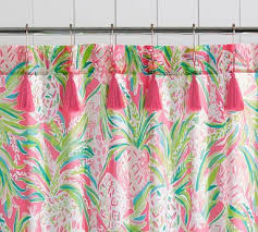 Lilly Pulitzer Alotta Colada Percale Shower Curtain Fabric Shower Curtains Lilly Pulitzer Plastic Shower Curtain