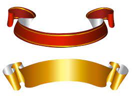 Gold And Red Banners Transparent Png Picture Bingkai Foto Desain Bingkai