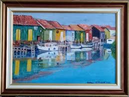 En parfait insulaire, vous pourrez oublier la voiture et profiter du calme et de la. Paysage Charente Maritime Les Cabanes Ostreicoles Painting By Frederique Colombelle Artmajeur