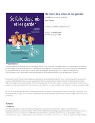 Femme de coeur, de parole et d'action, manon massé est députée de la circonscription. Pdf Se Faire Des Amis Et Les Garder