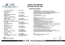 Price list citra maja raya 2019. Navina Citra Maja Raya Tangerang 0818 800 087