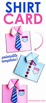 This adorable shirt and tie father's day card uses real fabric for the tie. How To Make A Father S Day Shirt Card Template The Printables Fairy