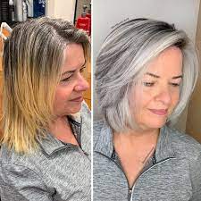 Our goal is connect you with the best salons open today at united states to do a wedding hairstyle, haircut and much more. Instead Of Covering Grey Roots This Hairdresser Makes Clients Embrace It With His Powerful Transformations 35 Pics Bored Panda