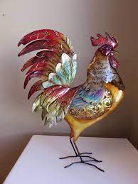 Metal Red Rooster Decor 19 In Home Decor Kitchen Restaurant Morning Bird New Metal Rooster Decor Rooster Wall Art Rooster Art