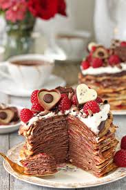 Mini Gateau De Crepes Chocolat Framboise Chocolate Raspberry Mini Crepe Cakes Crepe Cake Pancake Dessert Chocolate Raspberry