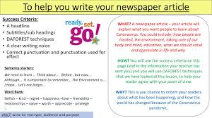 Check spelling or type a new query. Ks3 Writing Your Newspaper Article Writing Task 2 Youtube
