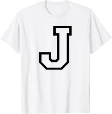 Add to wish list add to compare. Amazon Com Letter J Athletic Sports Alphabet Name Monogram Outline T Shirt Clothing Shoes Jewelry