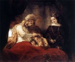 Jacob bendiciendo a los hijos de José – Rembrandt Harmens Van Rhine
