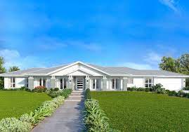 Wide porches are quite common and invite you to spend time outdoors. Introducing The Hampton Facade Range Hudson Homes
