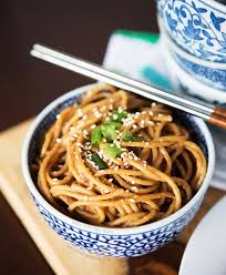 Cold Spicy Peanut Sesame Noodles Tablefortwoblog Com With Images Recipes Sesame Noodles Recipe Sesame Noodles