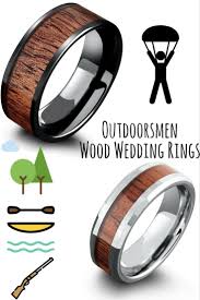 The Outdoorsmen Woodland Wedding Rings A Mens Wedding Ring Designed With A Part Of Nature And Crafted Wood Wedding Ring Woodland Wedding Ring Wood Inlay Rings