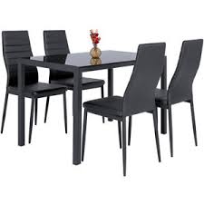 luxury glass dining table and 4 chairs