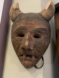 Antique Cherokee Booger Mask by Will West Long. 1930s, A treasure.