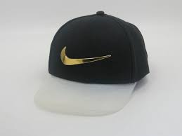 Men S Nike Jumbo Gold Metal Heritage Swoosh Logo Transparent Plastic Visor Hats For Men Nike Men Black And White P