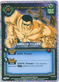 Younger toguro is one of the main antagonist of the shonen jump series yu yu hakusho. G177 176 Younger Toguro Ghost Rare Holofoil Card