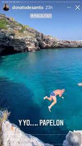 El video del accidentado «clavado» de Donato de Santis en el mar durante  sus vacaciones en Italia 
