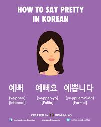 It sounds nice, i like this language. How To Say Pretty In Korean Learn Korean With Fun Colorful Infographics Dom Hyo