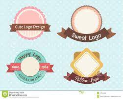 Cute And Sweet Pastel Vintage Premium Logo Stock Illustration Inside Sweet Labels Template 10 Professional Templates Id Sweet Logo Logo Cookies Cupcake Logo