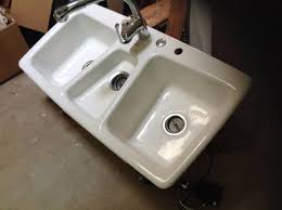 kohler white 3 basin cast iron enamel
