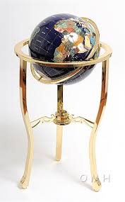 13 Inch Lapis Globe 3 Legged Gold Stand With Compass From Onlyglobes Com Free Shipping In 2020 World Globes Globe World Globe Map